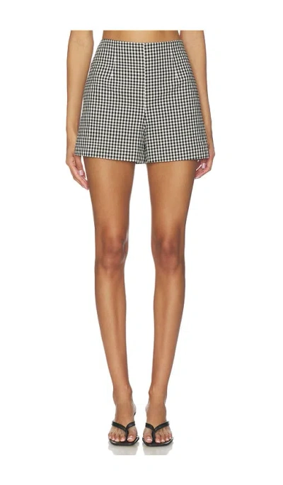 Elodie The Label Birdie Shorts In Black Gingham