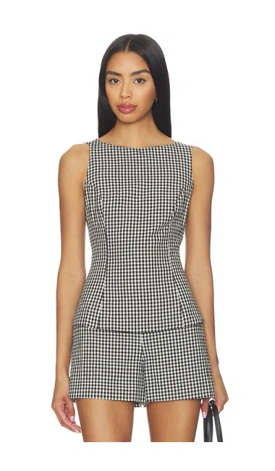 Elodie The Label Birdie Top In Black Gingham