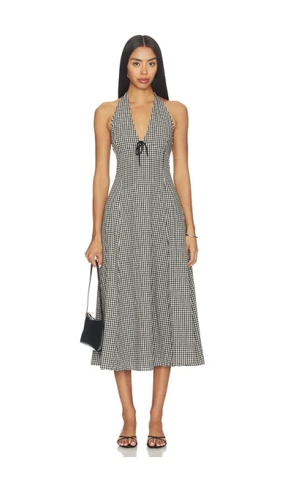 Elodie The Label Serena Dress In Black Gingham