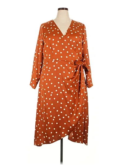 Pre-owned Eloquii Casual Dress In Orange