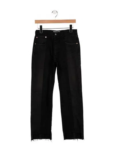 Pre-owned E.l.v Denim High-rise Straight Leg Jeans In Black