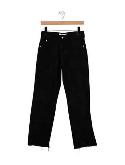 Pre-owned E.l.v Denim High-rise Straight Leg Jeans In Black