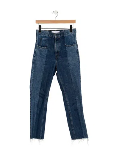Pre-owned E.l.v Denim High-rise Straight Leg Jeans In Blue