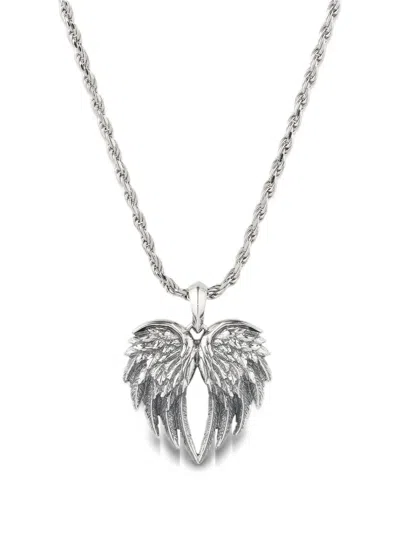 Emanuele Bicocchi Ala Heart Wing Necklace In Metallic