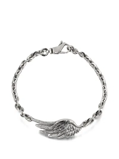 Emanuele Bicocchi Ala Wing-pendant Chain Bracelet In Metallic