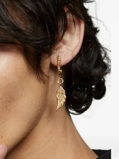 Emanuele Bicocchi Ala Wing-pendant Hoop Earrings In Gold