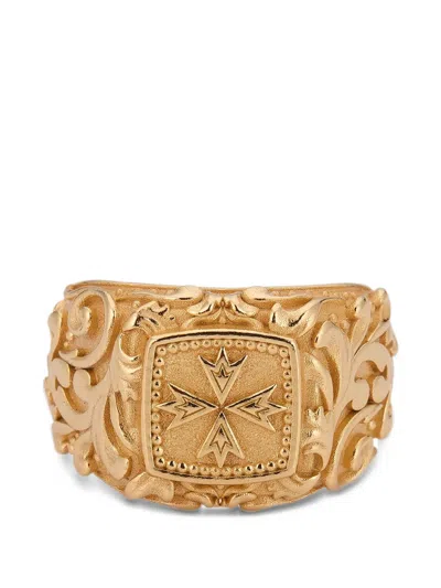 Emanuele Bicocchi Arabesque Chevalier Ring In Gold