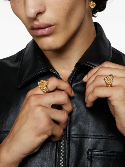 Emanuele Bicocchi Large Notre-heart Ring In Gold