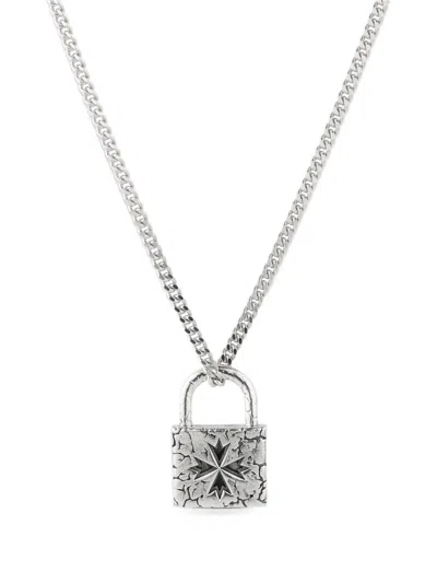Emanuele Bicocchi Logo Lock Necklace In Metallic