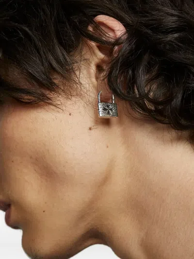 Emanuele Bicocchi Padlock-detail Earrings In Silver