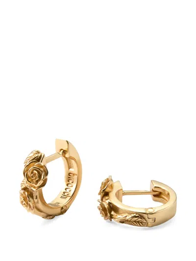 Emanuele Bicocchi Rose Hoop Earrings In Gold