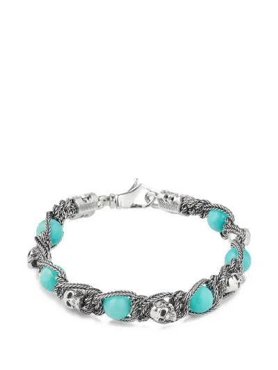 Emanuele Bicocchi Skull-bead Bracelet In Metallic