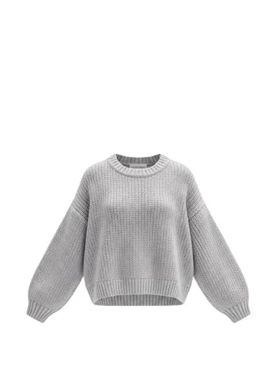 Emerson Renaldi Chunky-knit Crew-neck Sweater In Gray