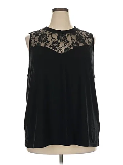 Pre-owned Emery Rose Sleeveless Blouse In Black