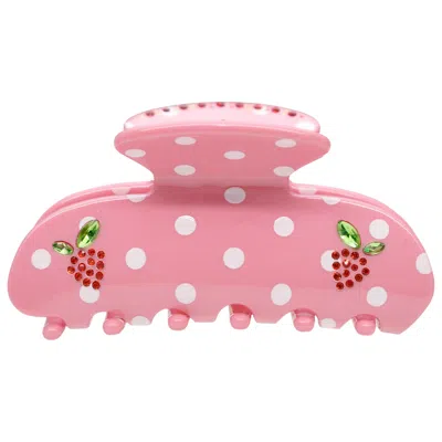 Emi Jay Sweetheart Hair Claw Clip In Lychee Berry Dot N/a/n/a In Pink