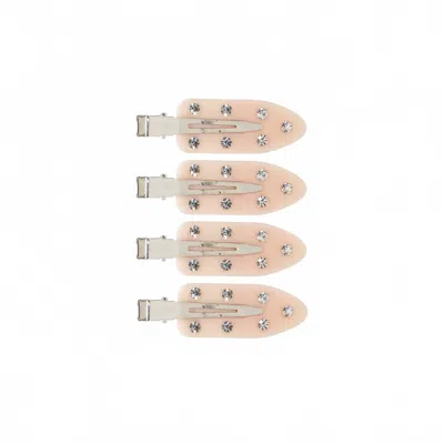 Emi Jay Women's No-crease Rhinestone Snap Hair Clips In Crème Brûlée In Multi