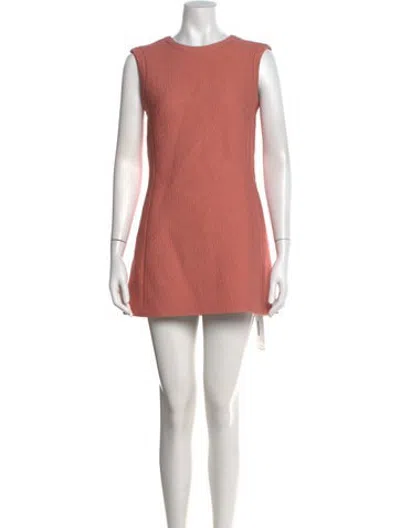 Pre-owned Emilia Wickstead Crew Neck Mini Dress In Pink