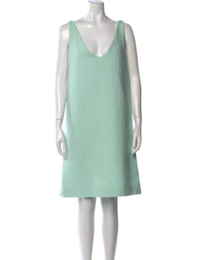Pre-owned Emilia Wickstead Patterned Mini Dress In Green