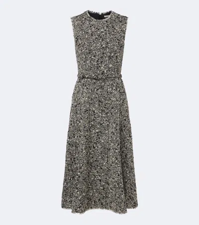 Emilia Wickstead Rosalino Wool-blend Boucle Midi Dress In Black