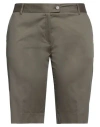 Emisphere Woman Shorts & Bermuda Shorts Military Green Size 12 Cotton, Elastane