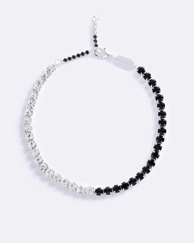 Emma Pills Double Love Choker In Clear/black