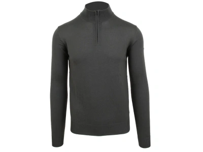 Pre-owned Emporio Armani Ea7 Men's Sweater Jumper Troyer Zipper 100% Virgin Wool Size M In Green