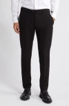 Emporio Armani G-line Flat Front Pants In Solid Black