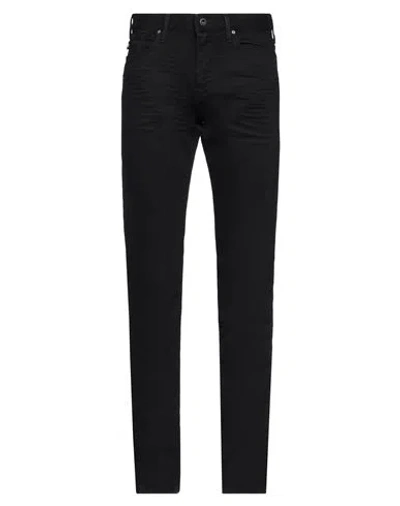 Emporio Armani Man Jeans Black Size 28 Cotton, Elastane