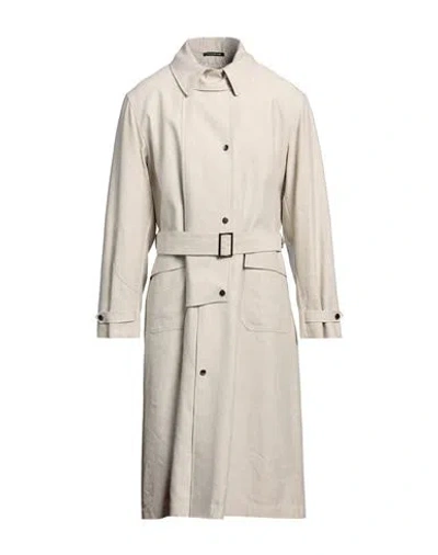 Emporio Armani Man Overcoat & Trench Coat Beige Size 42 Linen, Polyamide