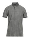 Emporio Armani Man Polo Shirt Grey Size M Cotton