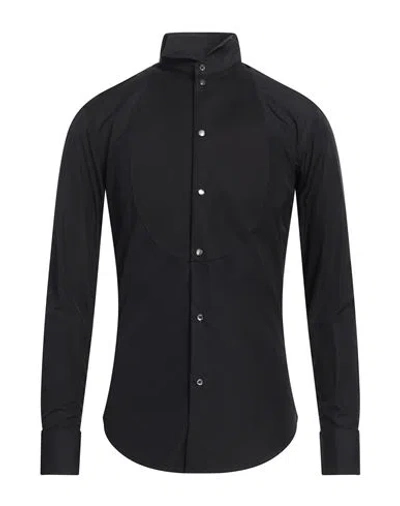 Emporio Armani Man Shirt Black Size 17 Cotton