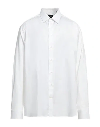 Emporio Armani Man Shirt White Size 17 ½ Cotton, Elastane