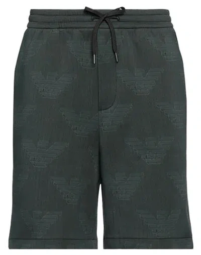 Emporio Armani Man Shorts & Bermuda Shorts Military Green Size Xl Cotton, Polyester, Elastane