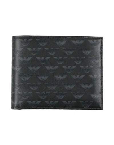 Emporio Armani Man Wallet Black Size - Cow Leather