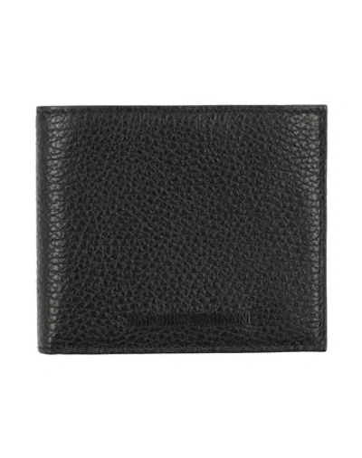 Emporio Armani Man Wallet Black Size - Cow Leather