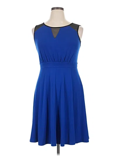 Pre-owned En Focus Studio Cocktail Dress In Blue