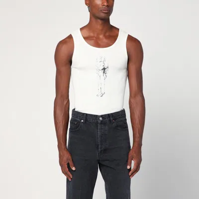 Enfants Riches Deprimes Bad Professor White Vintage-effect Tank Top In Black