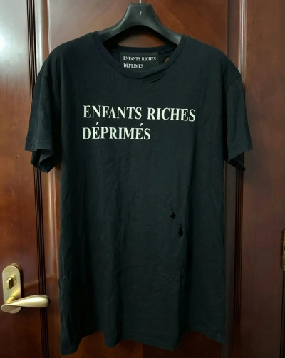 Pre-owned Enfants Riches Deprimes First Generation Logo Destruction Short Sleeve T-shirt In Black