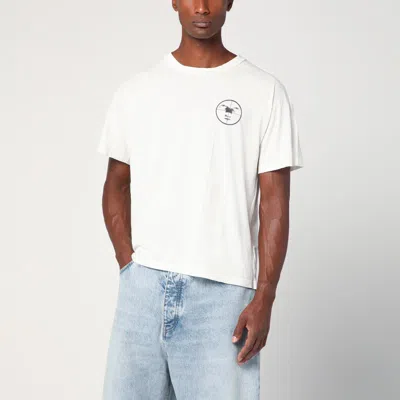 Enfants Riches Deprimes Ritual Prayer White Vintage-effect T-shirt In Blue