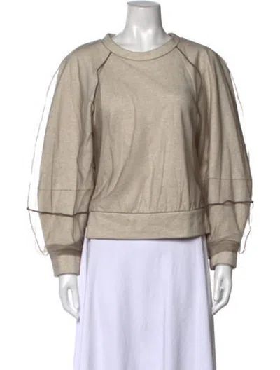 Pre-owned Enföld Nylon Crew Neck Sweater In Neutrals