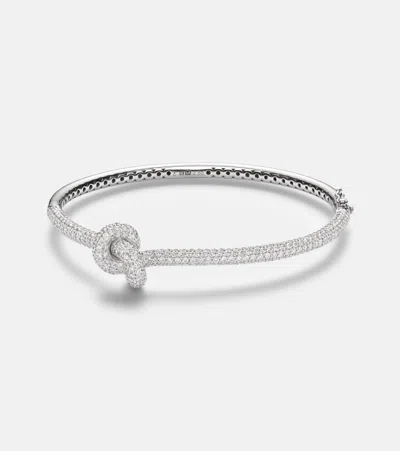 Engelbert Legacy Knot 18kt White Gold Bracelet With Diamonds In Metallic