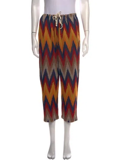 Pre-owned Engineered Garments Patterned Straight Leg Pants In Multicolor