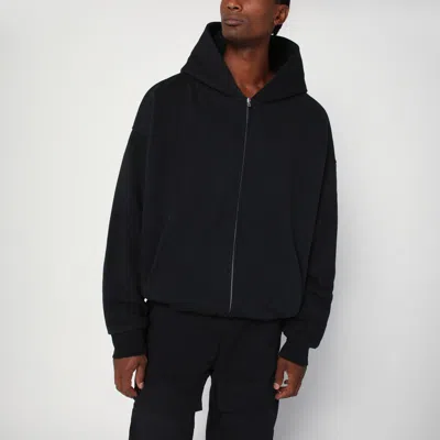 Entire Studios Black Zip Cotton Sweatshirt