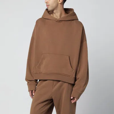 Entire Studios Brown Hooded Sweatshirt In Sand