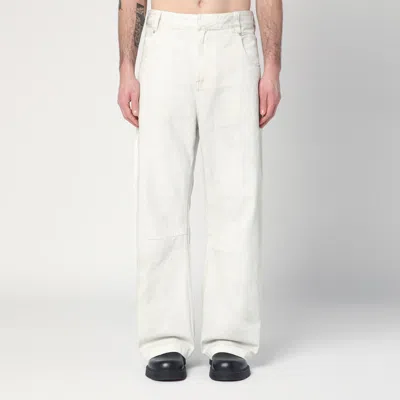 Entire Studios Ivory Denim Trousers In White