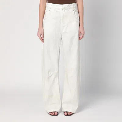 Entire Studios Ivory Denim Trousers In White