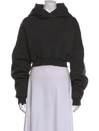 Pre-owned Entire Studios Mock Neck Long Sleeve Hoodie In Grey