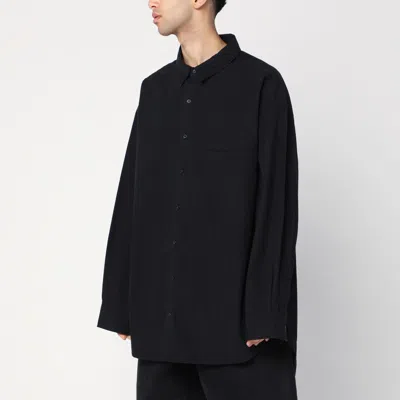 Entire Studios Oversized Black Shirt In Cotton