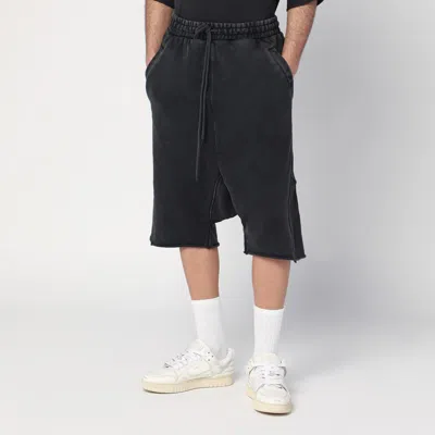 Entire Studios Washed Black Bermuda Shorts With Low Crotch