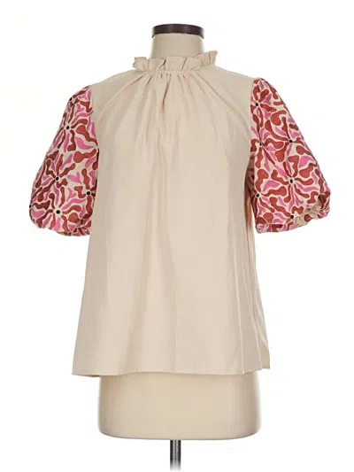 Pre-owned Entro 3/4 Sleeve Blouse In Ivory